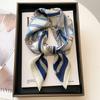 Luxury Silk Feeling Square Scarf Women Carriage Print Satin Neckerchief Spring Hair Band Foulard Bandana Echarpe Tie Shawl Wraps