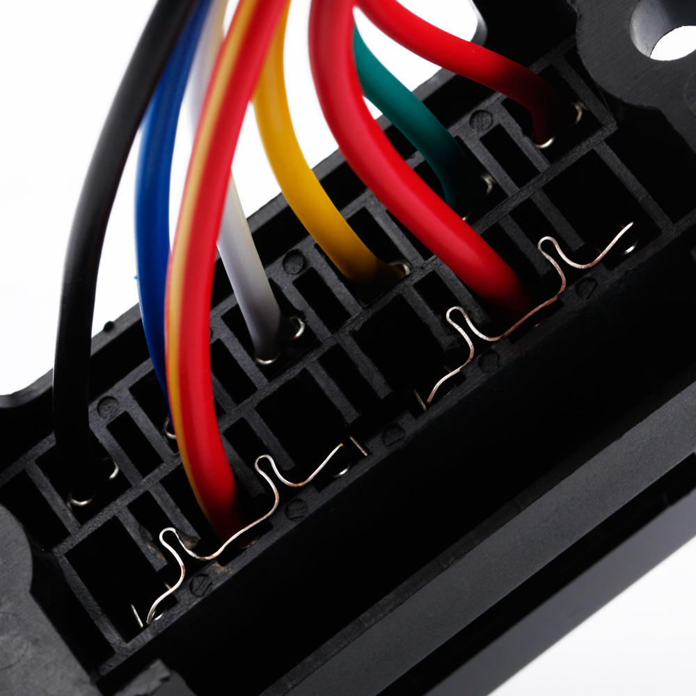 6 Way DC32V Circuit Car Trailer Auto Blade Fuse Box Block Holder ATC ATO 2 input 6 ouput Wire