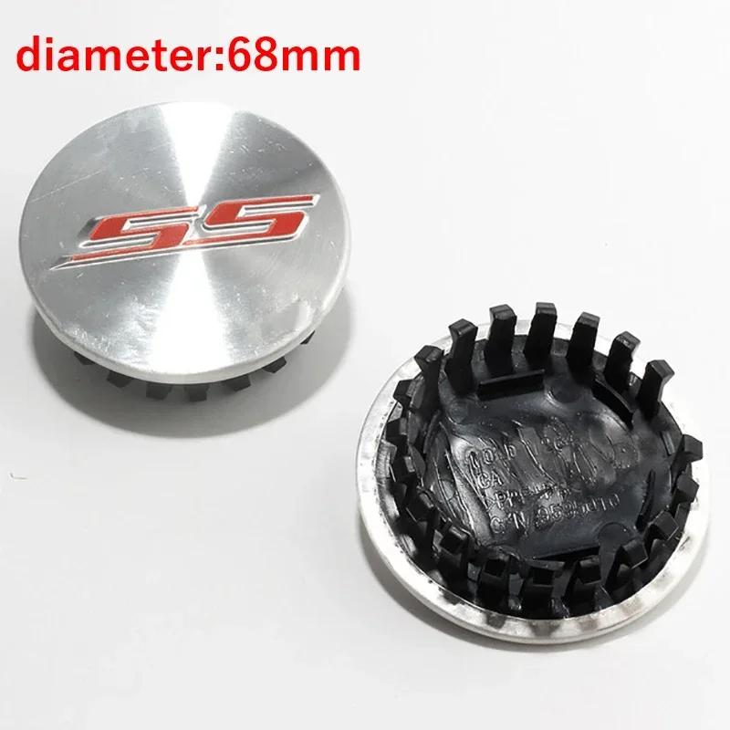 Modification for Chevrolet CAMARO SS Logo Corvette 4PCS 68mm Car Wheel Center Covers ABS Tires Hub Caps Replaced Decoration