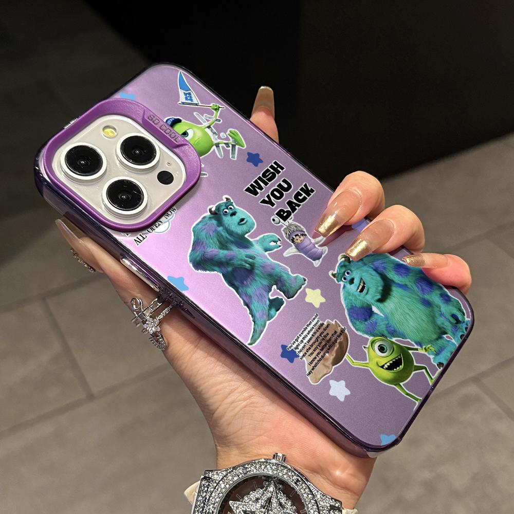Cartoon Monsters Universitys Phone Case for iPhone 17 Air 16 16e 15 14 Plus 13 12 11 Pro Max X Xs XR 8 Colorful Silver Cover