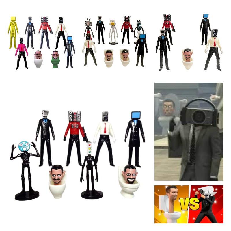 Высококачественный ПВХ 2,5-4,5 дюйма Туалетный Человек против Человека-Наблюдателя Фигурка Модель Украшение