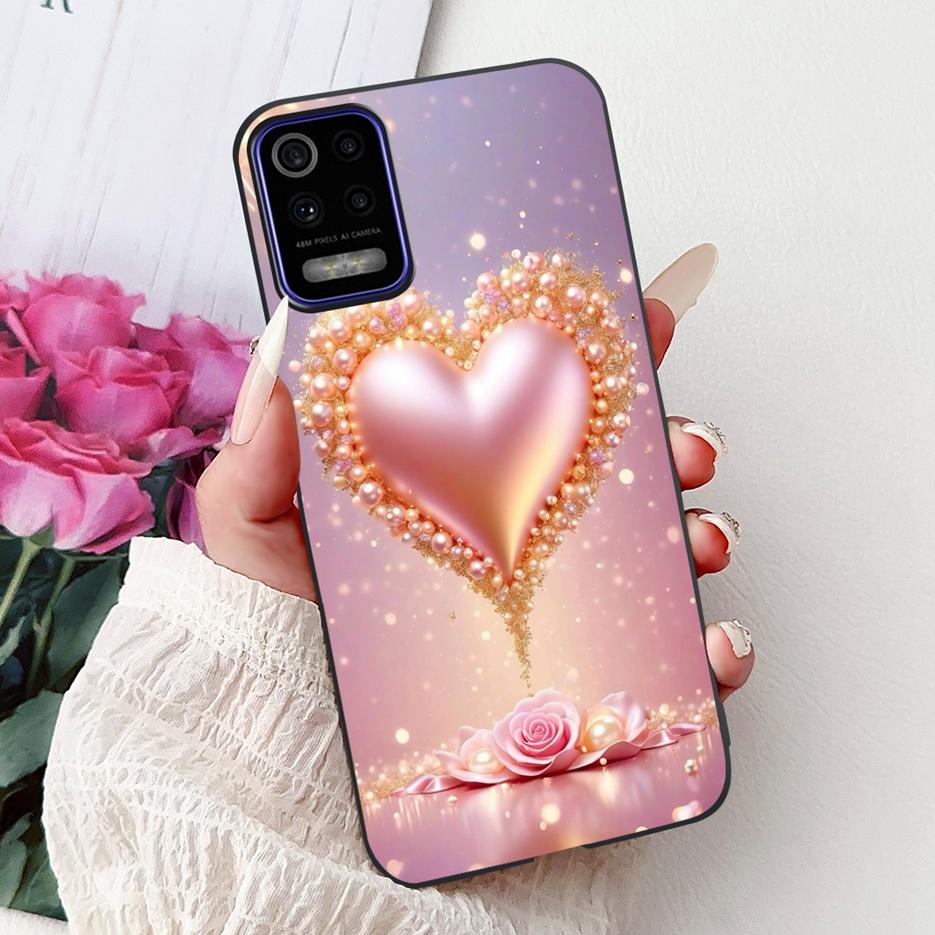 Чехол для LG K52 K62 2020 LM-K520 LM-K525 Стильный чехол-обложка с рисунком в виде сердца из любви Мягкий ТПУ чехол для телефона для LG K62 K 52 LGK52 LGK62 Fundas