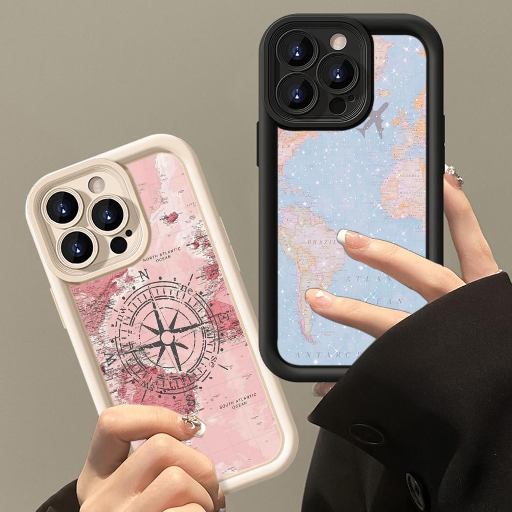 LZ24 Карта траектории самолета искусство силиконовый чехол для телефона Xiaomi 11 Lite 5G 14T Redmi 14C 13C A3 Note 12 11 9 10 13 Pro Plus противоударный задний чехол