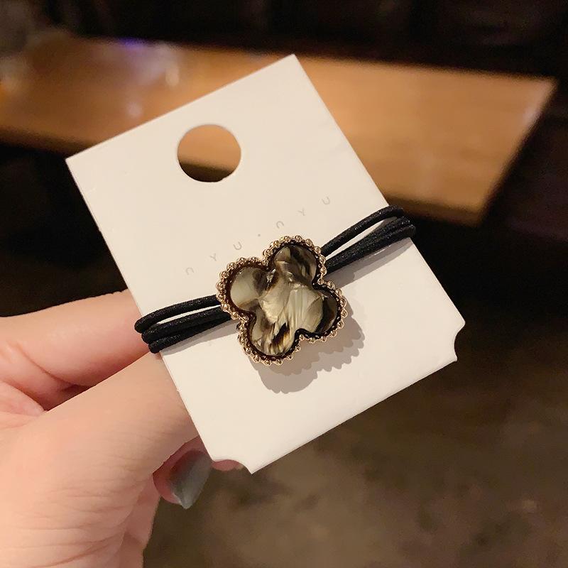 Fashion Headwear Simple Hair Rope Temperament Hair Ring Female Hair Accessories Clover Vintage Korean Head Rope Accessories