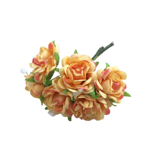 6шт искусственный шелк поддельные цветы цветочный свадебный букет вечерние украшения дома