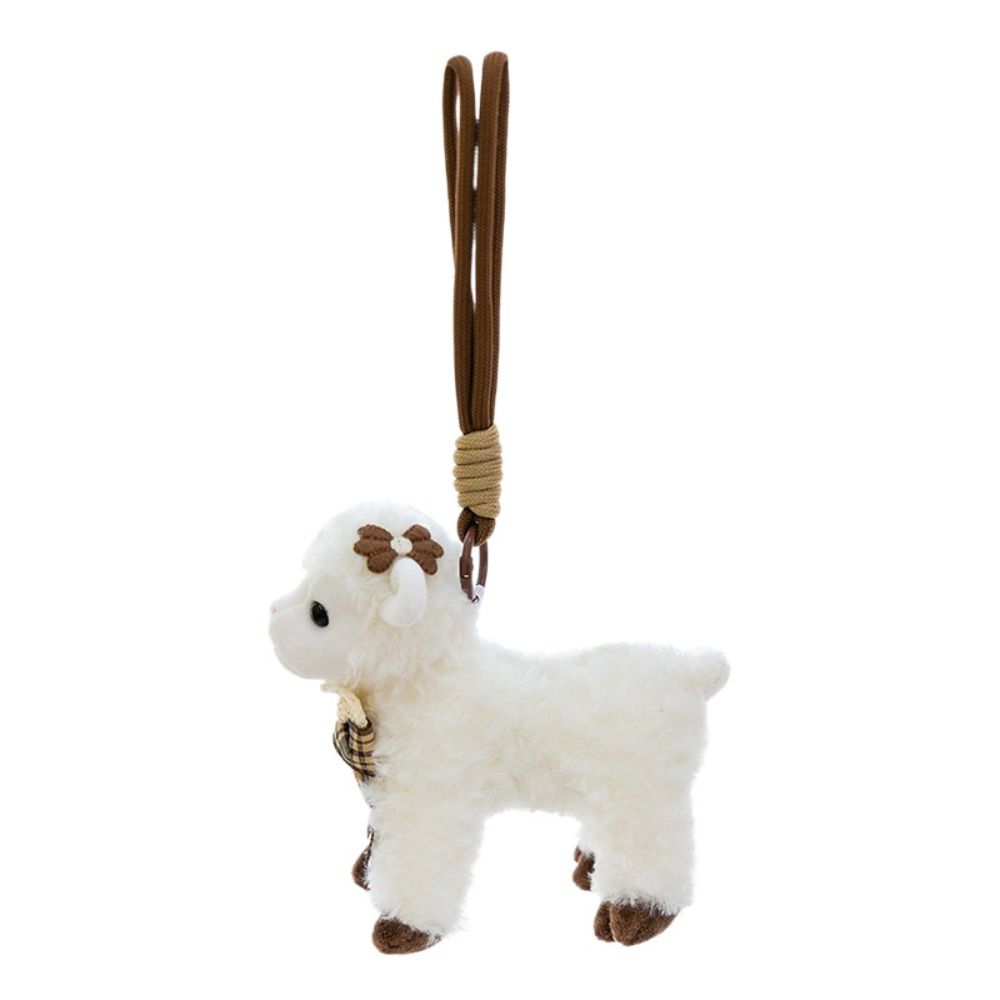 Kawaii Xinjiang Baby Lamb Doll DIY Sheep Plush Keychain Standing Lamb Pendant Bag Decoration