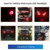 1 пара колец COB Angel Eyes Halo для светодиодных фар для автомобилей, мотоциклов, скутеров 12 В с крышкой