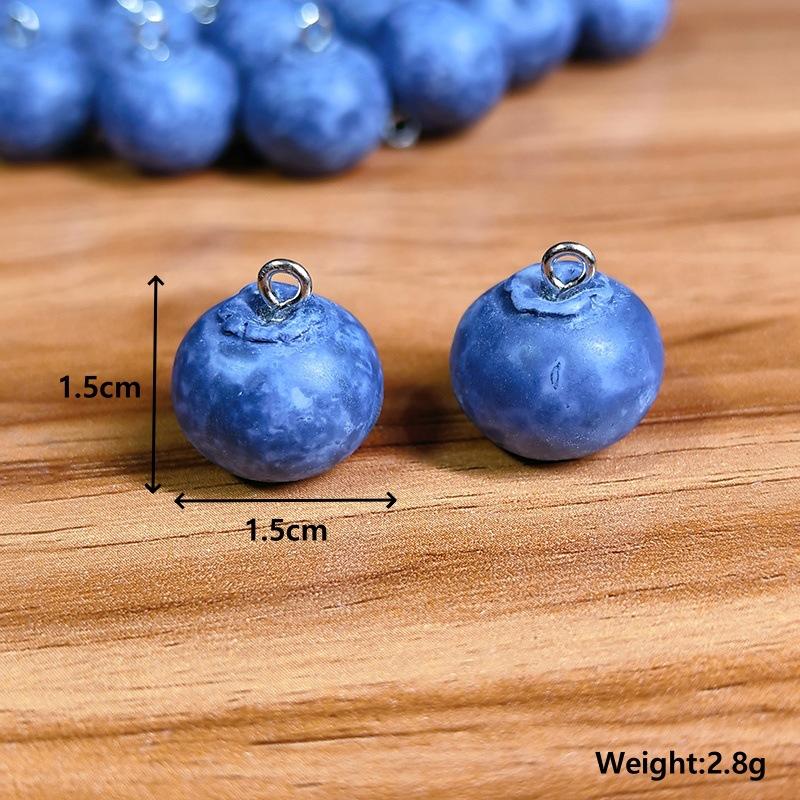 Подвеска-кулон в виде черники, украшения из фруктов, сделай сам, милые серьги в виде еды, ожерелье, брелок, аксессуары