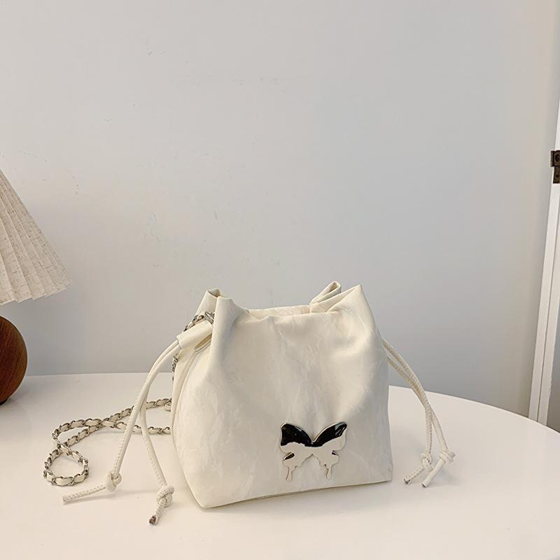 Сумка женская 2025 новая летняя красивая сумка-ведро с бабочкой, высокая ценность, зарубежный стиль, сумка-мессенджер на цепочке