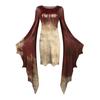 Women Fashion Gothic Punk Bat-Sleeve 3D Cute Halloween Print Irregular Party Dress