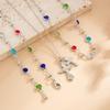 Fashionable Light Luxury Jesus Cross Pendant Necklace Set For Women Trendy Colorful Crystal Chain Choker Christian Jewelry Gift