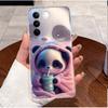 Чехол для Vivo V25e LATAM V27e V27 V 27 Pro 5G Чехол Милое Сердечко Кролик Забавный Чехол Прозрачный ТПУ Силиконовый Мягкий Чехол для Телефона
