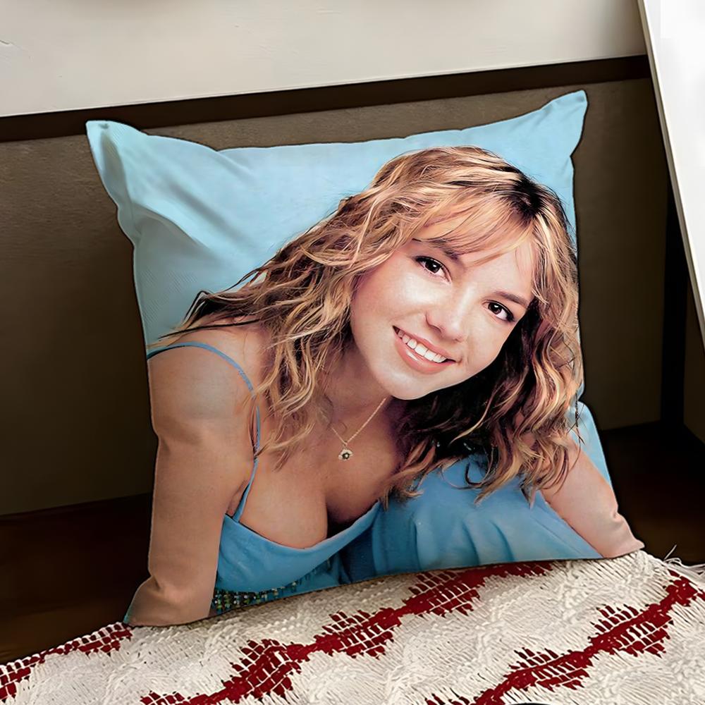 Singer BBritney Spears Cushion Cover Reversible Soft Durable Pillow Cover Home Car MultiScene Use for Daily Comfort