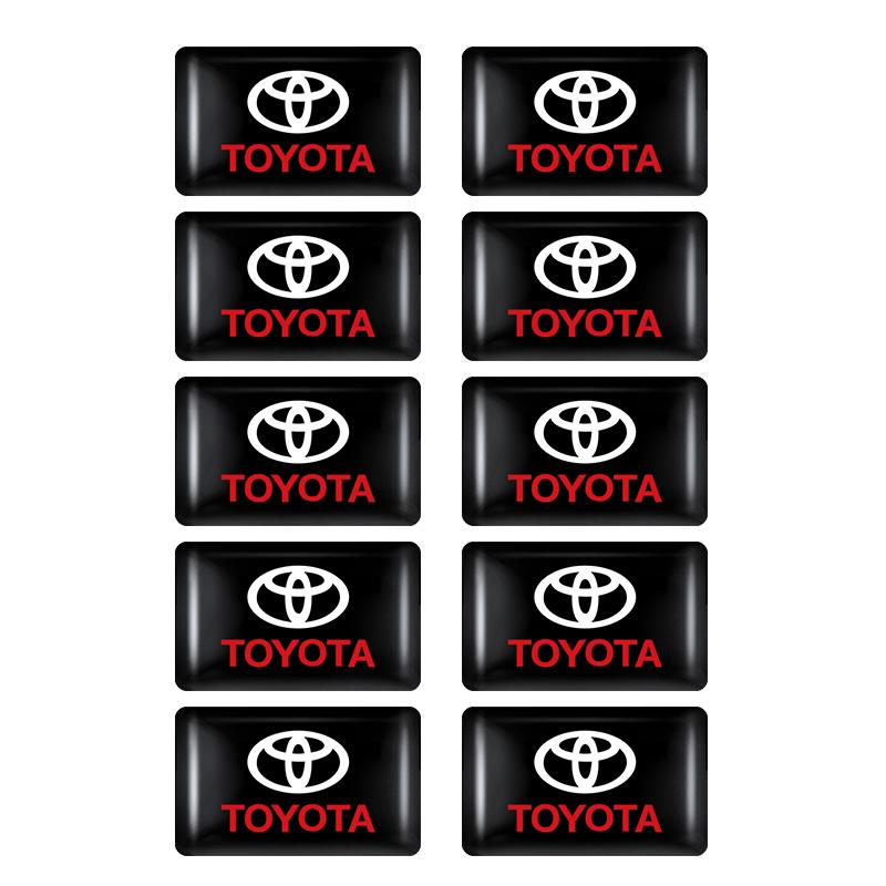 2026 Новые Для Toyota 4/10 шт. Наклейки на Салон Автомобиля Значки Авто Стайлинг Декоративные Аксессуары Для Toyota Rav4 Yaris hilux prius a