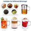 500ML Borosilicate Glass Tea Mug Heat Resistant Coffee Mug Transparent Glass Cup with Infuser and Lid Home Office Drinking Mug