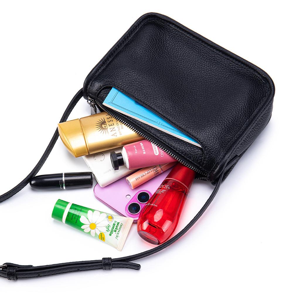 First Layer Cowhide Fashion Messenger Women's Bag Large Capacity Versatile Women's Shoulder Bag Commuter Portable Small Square Bag