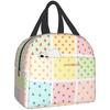 Cute Watermelon Lunch Bag Travel Work Picnic Bento Box Cooler Reusable Canvas Tote Boxes for Women Kids Insulated Lunch Bags