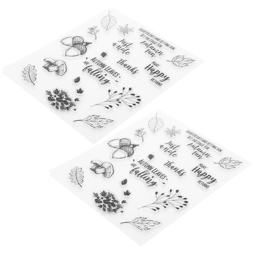 2 комплекта прозрачных штампов для декора открыток, тиснения, скрапбукинга, расходных материалов