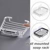 1pc Wall Mounted Aluminum Soap Rack, Kitchen, Bathroom, Rack, Draining Soap Multi-purpose Soap I6K6