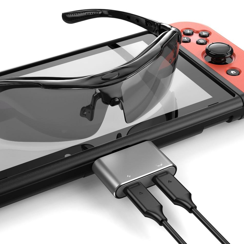 Док-станция для AR-очков PD Зарядка Передача данных 2 в 1 Адаптер Type C для телефона, планшета