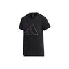 Mountain Logo Sports Short Sleeve Tee Women Tops Black GP0675