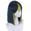 Парик для косплея Game Genshin Impact Tighnari темно-синий зеленый короткий термостойкий синтетический волос для ролевых игр + шапочка для парика