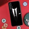 Man Suit Shirt Tie For Huawei P30 P20 P40 Lite P60 Pro Nova 5T 12s 12i 11i Y90 Y70 Y60 Y61 Y91 Y72 9 10 SE Case