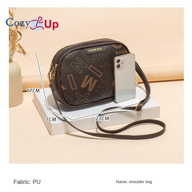 Cozy Up Single Shoulder Bag Fashionable and Minimalist Letter Printed Crossbody Bag