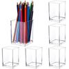 4 шт. акриловый держатель для ручек акриловый горшок для ручек, держатель для ручек квадратный акриловый Penci