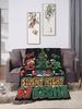 Warm Soft Flannel Throw Blanket for Students Camping Christmas Gift Silent Night xBlanket for Sofa Bed Outdoor Use All Season