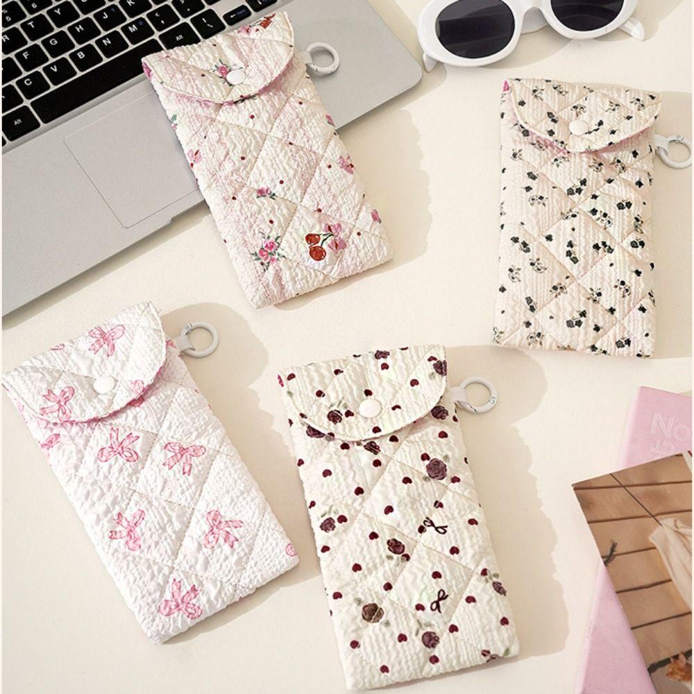 Portable Glasses Storage Bag Flower Sunglasses Pouch Cloth Printed Glasses Bag Male