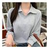 Navava Men Simple Daily Plain Collar Long Sleeve Sweatshirt Nt1982