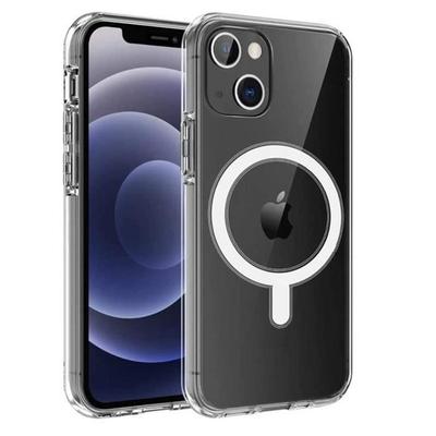 Чехол для iPhone 14 PLUS - Прозрачный силикон со встроенным магнитным кольцом Phonillico®