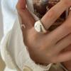 925 стерлингового серебра гладкая поверхность женское регулируемое кольцо обручальные кольца для женщин роскошные ювелирные изделия оптом аксессуары деньги 925
