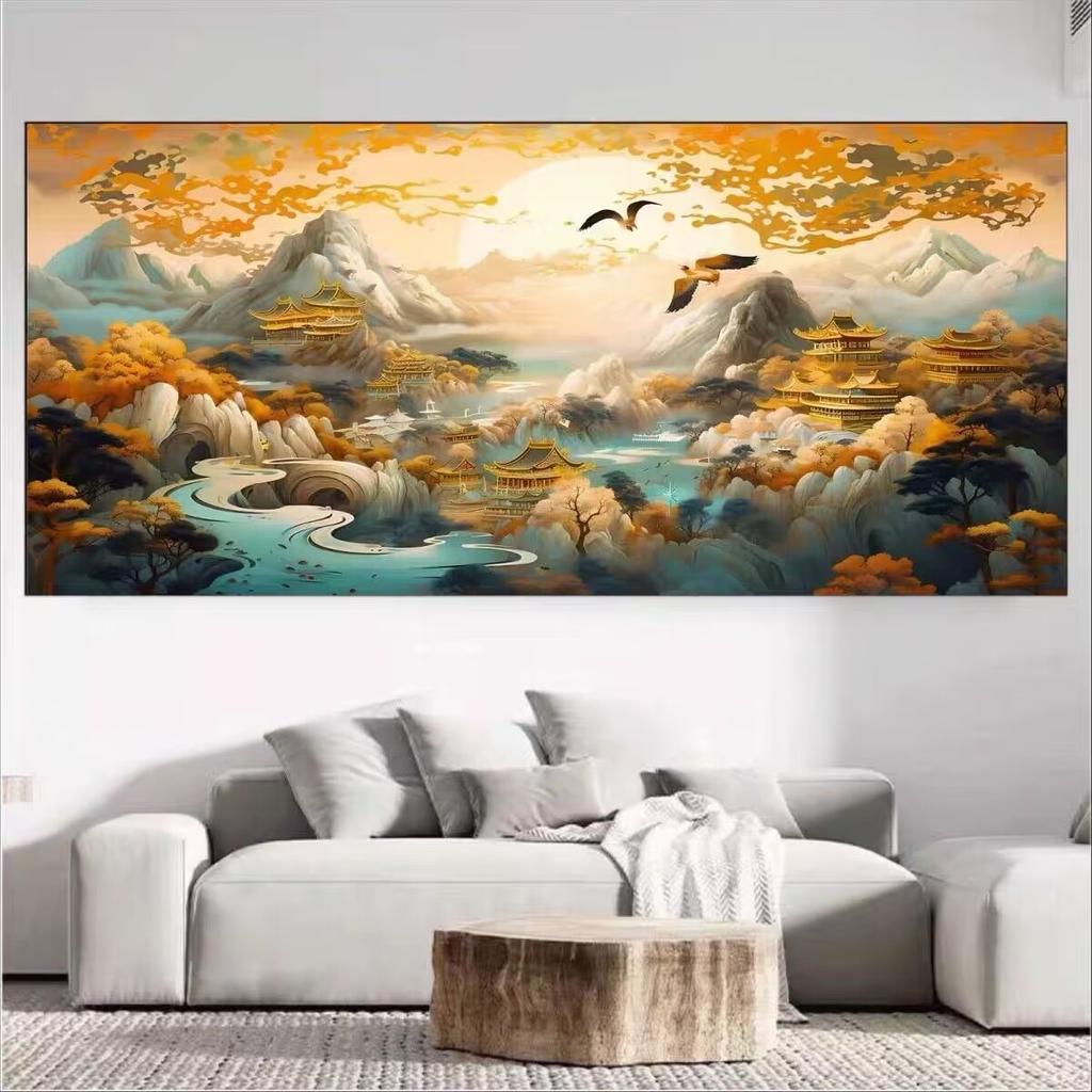 5D алмазная картина, полная алмазной мозаики, искусство, новая алмазная вышивка, гостиная, спальня, фэнтези, пейзаж, картина, национальный стиль, украшение своими руками