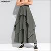 Мужские повседневные свободные длинные брюки с эластичной спинкой и неровными слоями спереди