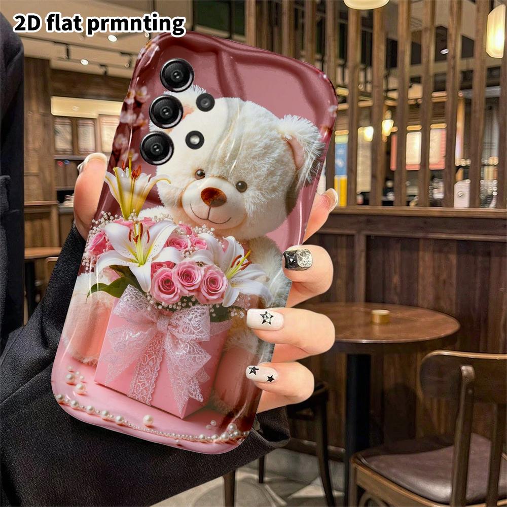 Phone Case: 2D Flat Samsung Galaxy A34 A35 M05 M06 S20 S22 S21 FE Plus 5G Protective Case, Flower Gift Box, Christmas and Halloween Gifts