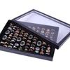 Spot Jewelry Box with Cover: 100-Slot Ring Organizer & Earring Tray Display