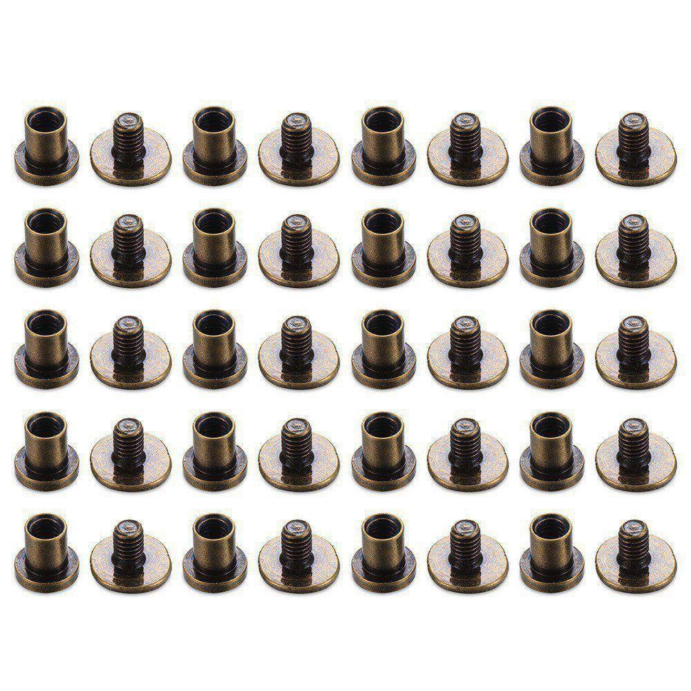10sets Shoes DIY Decoration Nail Garment Leather Craft Nail Rivets Cloth Button Screw Brass