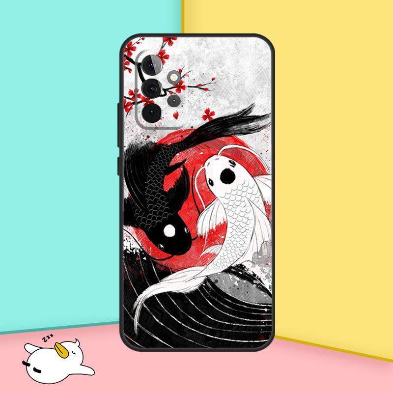 Чехол с изображением рыбы кои Инь-Ян для Samsung Galaxy A53 A33 A13 A12 A32 A52 A14 A34 A54 A15 A25 A35 A55 A71 A51