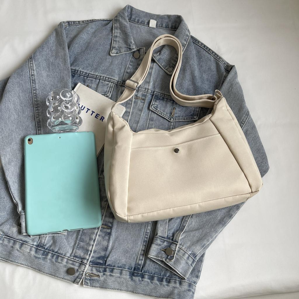 Large Capacity Canvas Tote Bag, Summer Crossbody New All-in-one Leisure College Student Class Bag