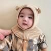 Windproof Ear Protection Hat Cute Big Eyes Plush Infant Knitted Cap Beanie Hat  Autumn and Winter