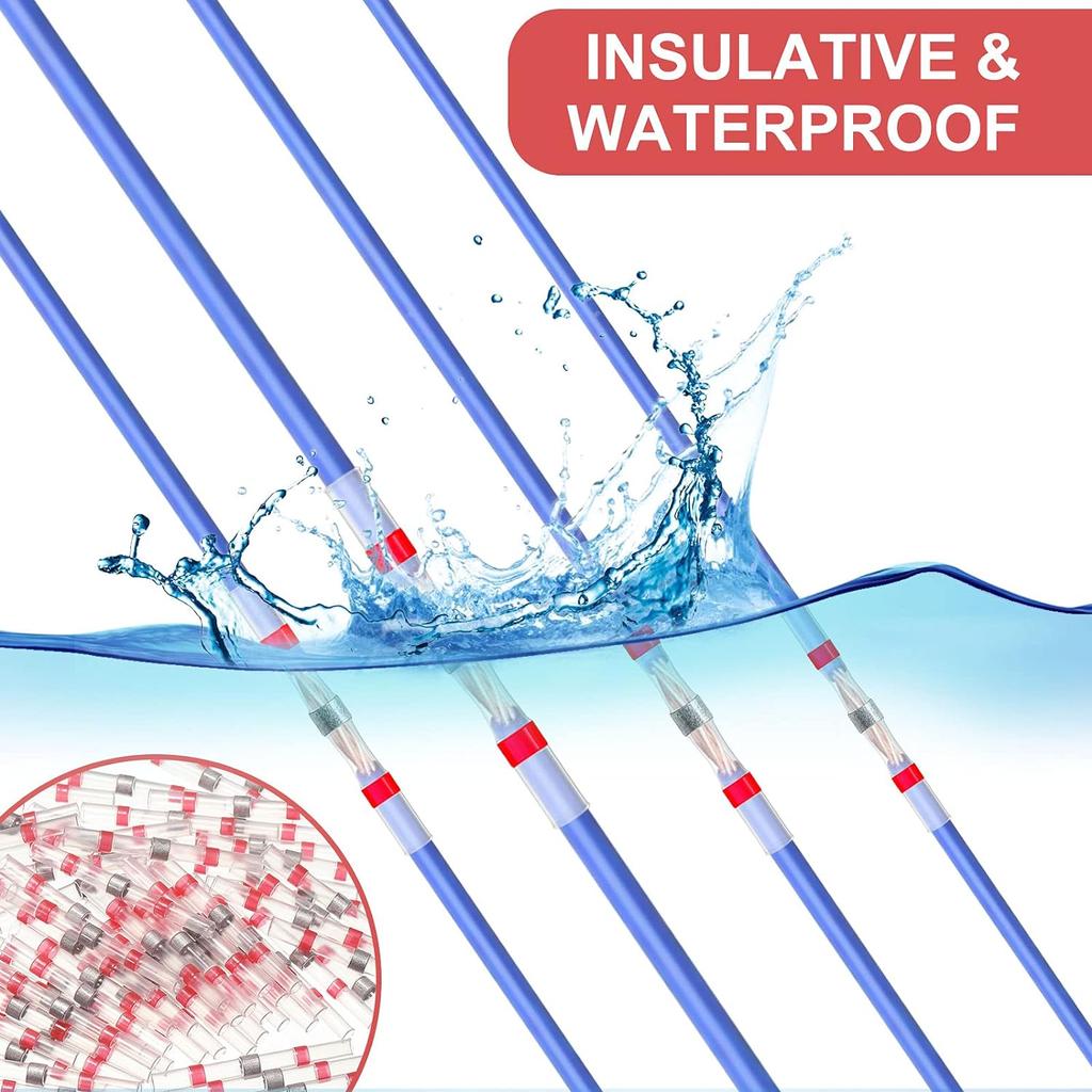10 ~ 250 шт. соединители для проводов с припоем, водонепроницаемые термоусадочные стыковые соединители, клеммы для электрических проводов, изолированные стыковые соединения
