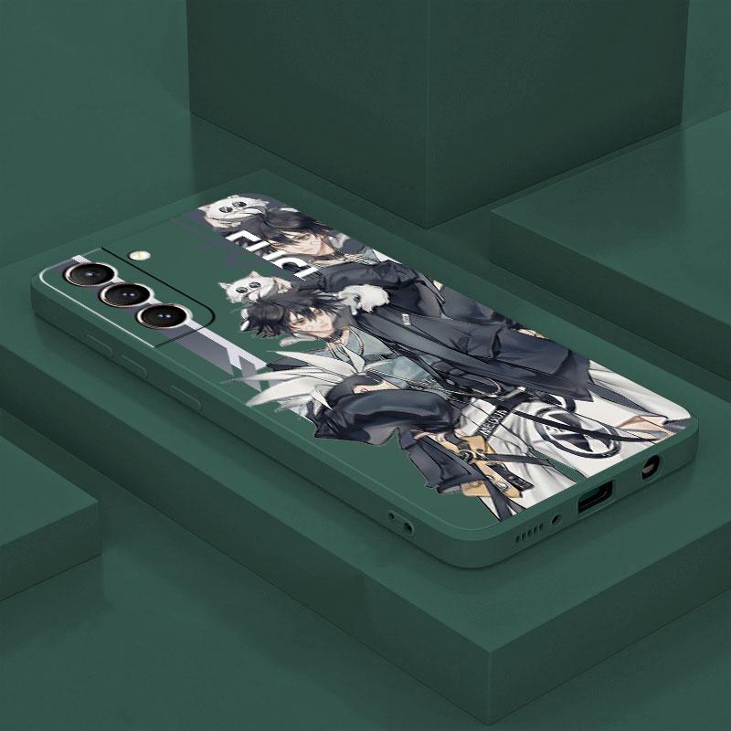 Чехол для телефона Samsung Galaxy S21 5g S10e S20 Fe S8 S9 Plus S10 S23 Ultra S22 аниме Япония дзюдзюцу кайсен квадратный жидкий чехол