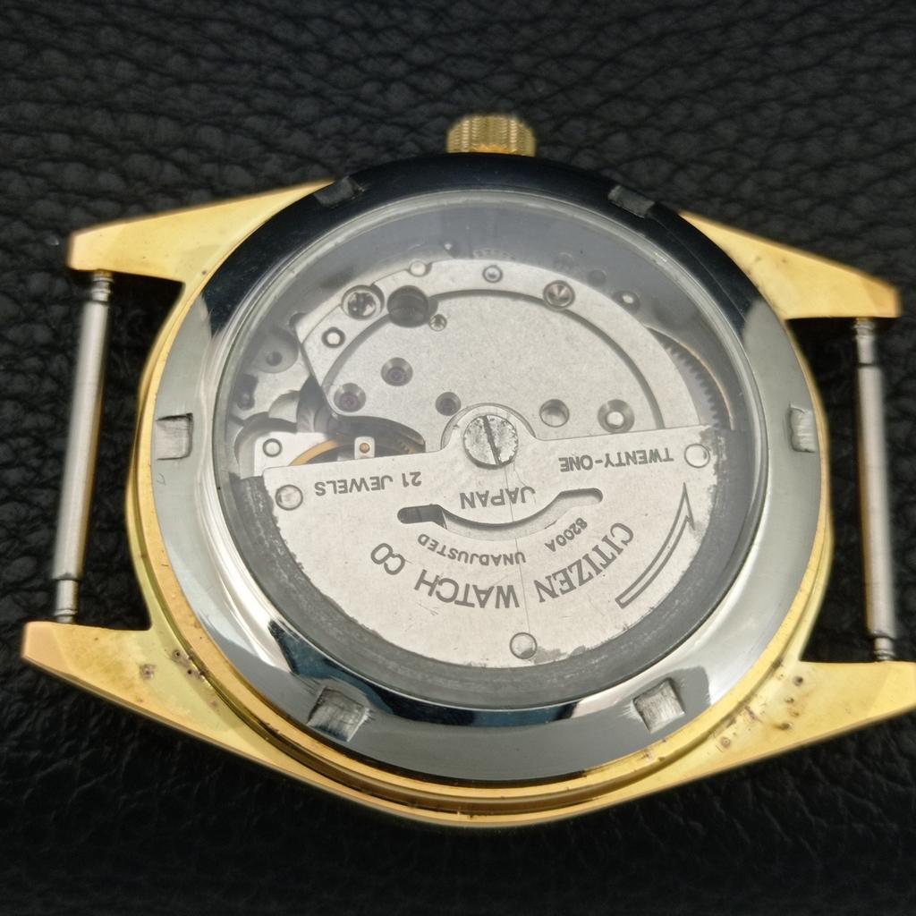 ВИНТАЖНЫЕ ВОССТАНОВЛЕННЫЕ ЯПОНСКИЕ МУЖСКИЕ ЧАСЫ CITIZEN AUTOMATIC 8200 С СИННИМ ЦИФЕРБЛАТОМ a445351-1
