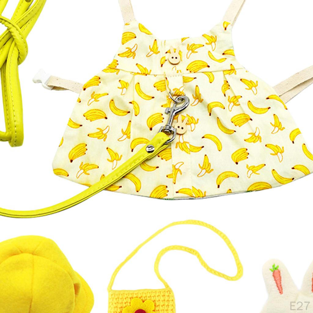 Набор Платьев для Мелких Животных Питомцев Кролики Хорьки Юбка Костюм Цветочная Одежда Осенняя Свадебная Вечеринка