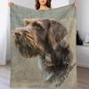 Wirehaired Pointing Griffon Throw Blanket Lightweight Warm Blanket for Indoor Outdoor Use