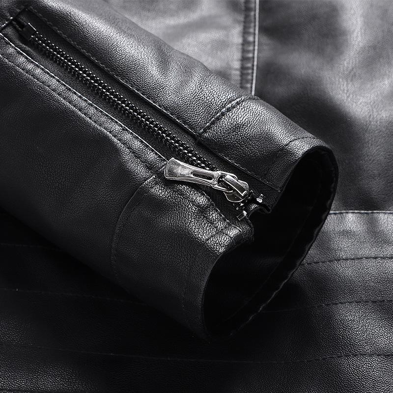 Зимняя мужская бархатная куртка из искусственной кожи плюс мужская куртка