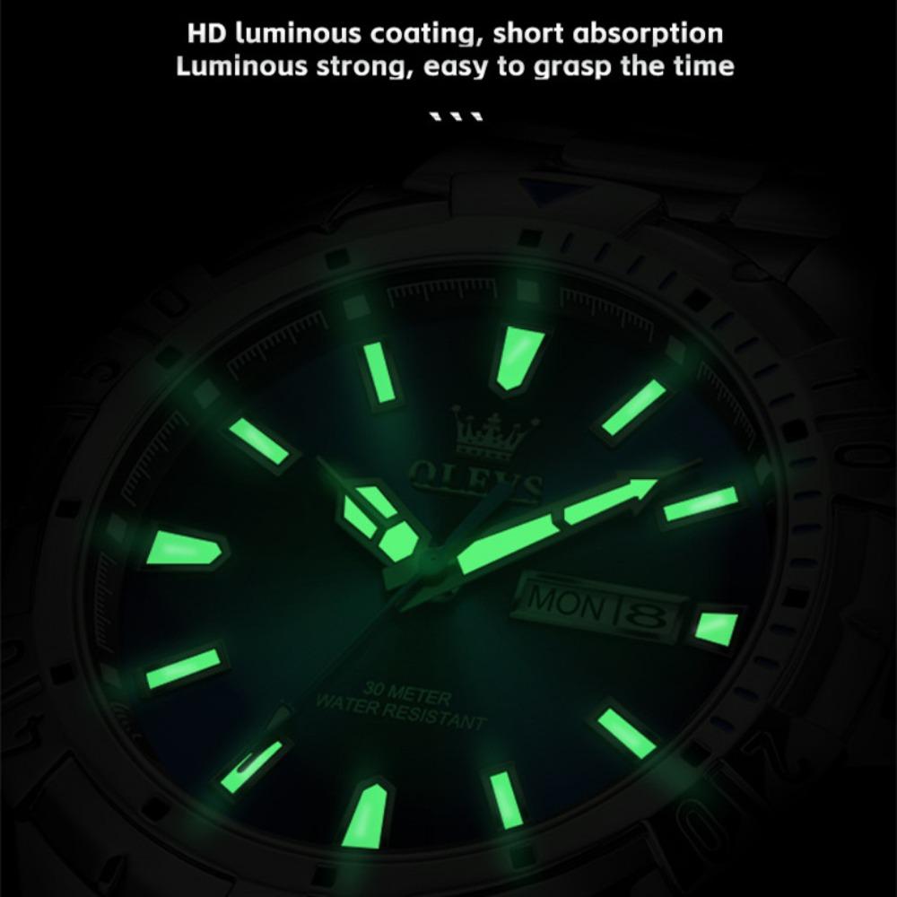 Новые лучшие мужские часы Green Water Ghost Quartz, светящиеся мужские часы, элитные часы