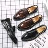 Business Dress Men Shoes Classic Formal Leather Shoes Men Slip-On Fashion Office Wedding Shoes Flats Pointed Toe Oxford Shoes